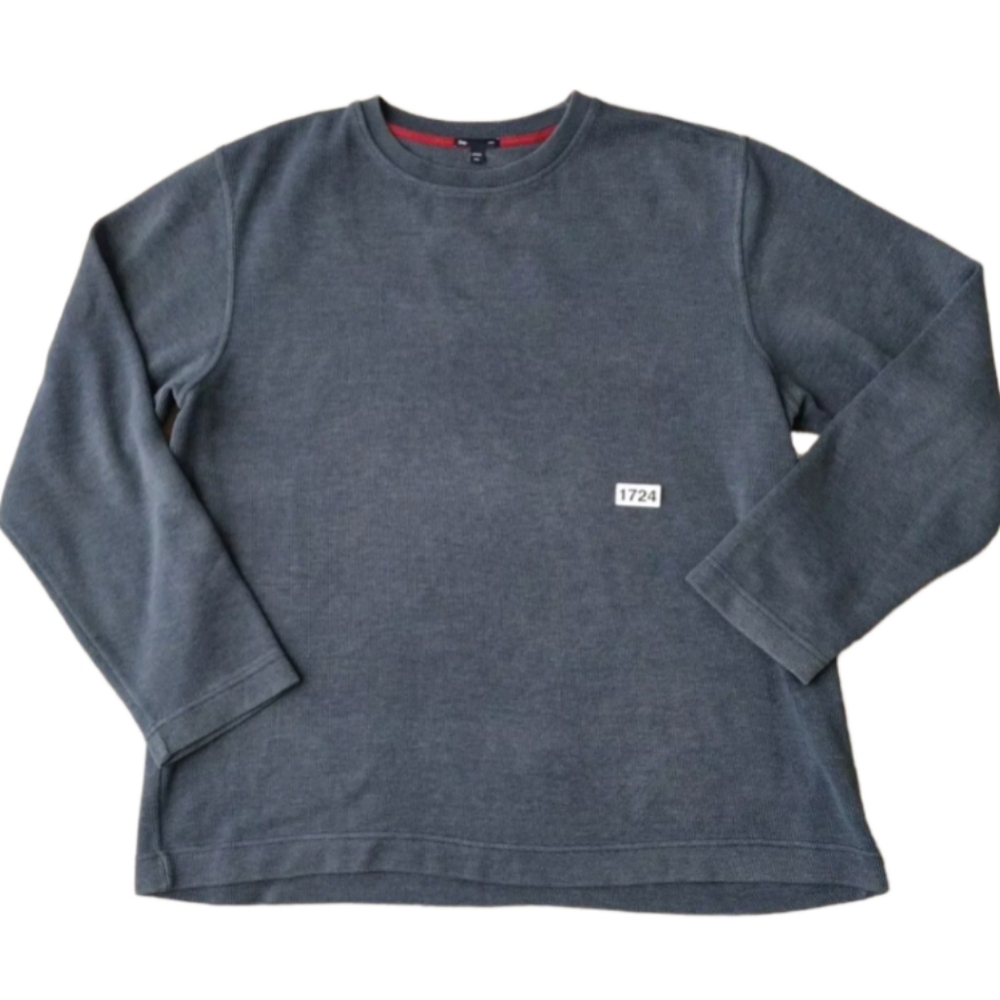 Gap‎ Sweatshirt Men XXL Gray Pull Over Long Sleeve Classic Fit Crew Neck Relaxed